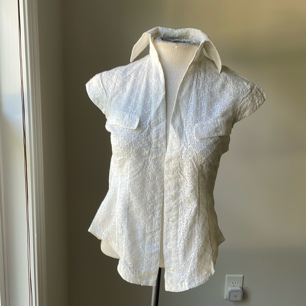 Beautiful white eyed lace blouse